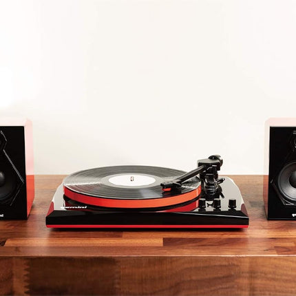 Gemini Pro Audio Modern 3 Speed Bluetooth Classic Vinyl Record Player Turntable with Dual 50W Dynamic Stereo Speakers for Stereo System for Home with Stylus and Cartridge