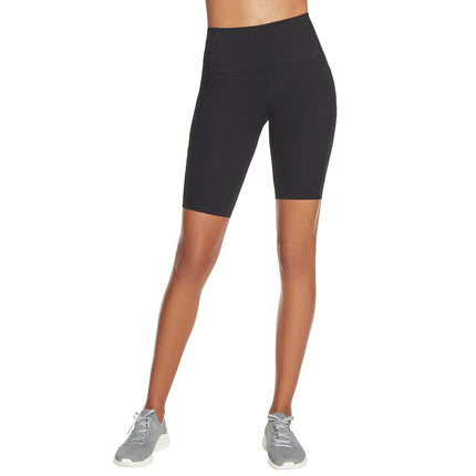 Skechers Women's GO WALK 10 " Bike Short, Black/Wh