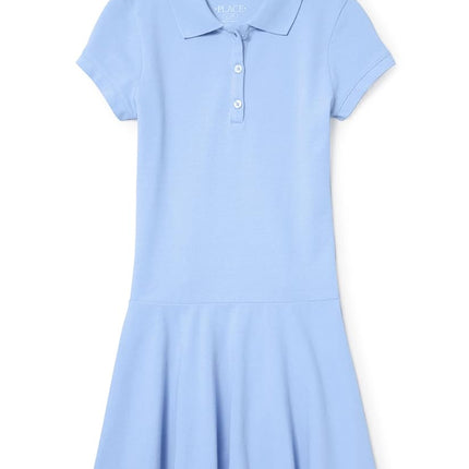 Robe Polo Piquée Fille The Children's Place, Bleue, Taille TG