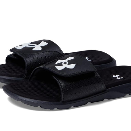 Under Armour - Boys Ignite 7 Sl Slides, Color Black/Black/White (001), Size: 10.5 UK