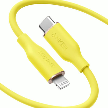 Anker Powerline III Flow, USB C to Lightning Cable for iPhone 12 Pro/11/X/XS/XR/ 8 Plus, AirPods Pro, (6ft) [MFi Certified] Supports Power Delivery, Silicone(Charger Not Included) (Mint Green)