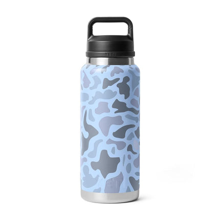 YETI Rambler 36 oz Bottle, Leakproof, Vacuum Insulated, Stainless Steel with Chug Cap, Blue Camo
