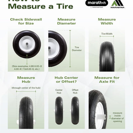 15x6.00-6" Front Tire Assembly Replacement for 100 and 300 Series John Deere Riding Mowers - 2 pack