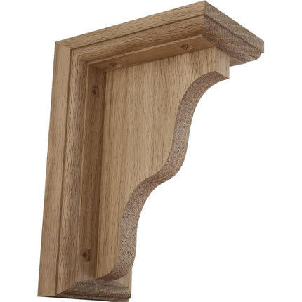 Ekena BKT03X05X07HARO 3" W x 5" D x 7" H Hamilton Traditional Bracket, Red Oak