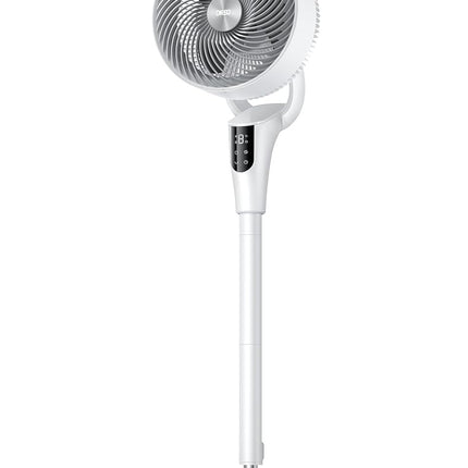 DREO Fan for Bedroom, 90° Oscillating Standing Fan, 20dB Quiet, 90ft Pedestal Fans for Room Office, DC Motor, 8+H Speeds, 3 Modes, 38-42'' Adjustable Height, Remote, 8H Timer, 105° Manual Vertical