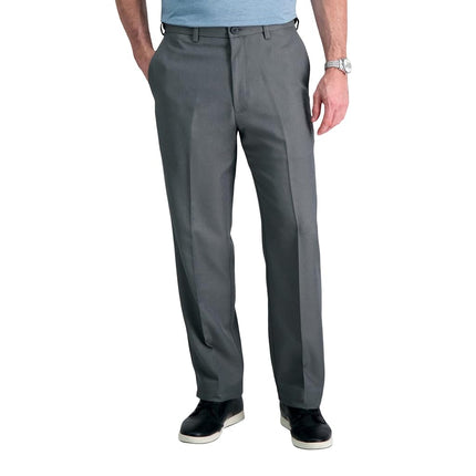 Haggar Men's Cool 18 Hidden Comfort Waist Plain Fr