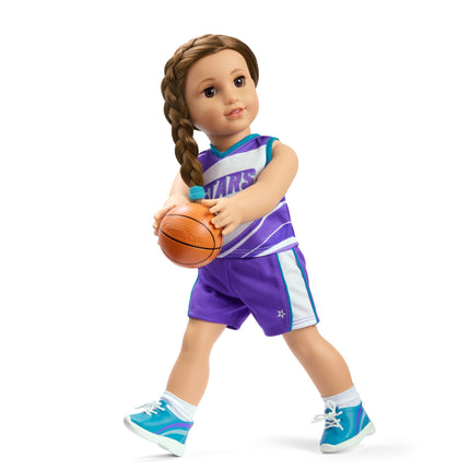American Girl, Truly Me, Star Player Basketball Outfit, Doll Clothes, for 18-inch Dolls, 6pcs, Ages 6+