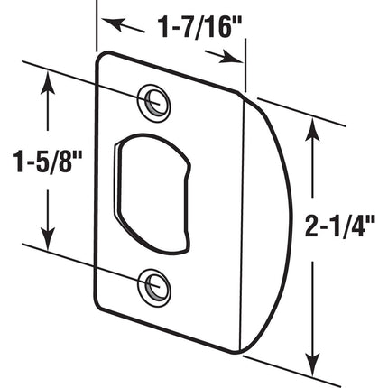 Prime Line Products Dead Latch Door Strike E2307
