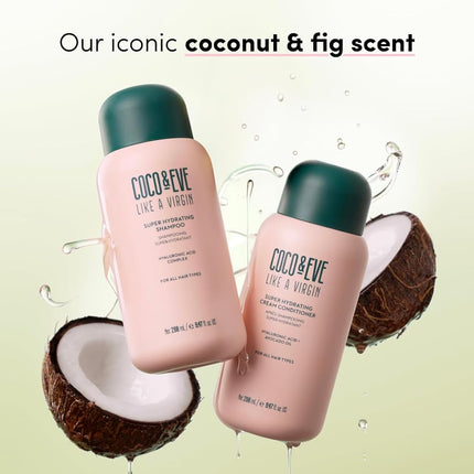 Coco & Eve Like A Virgin Super Hydrating Shampoo - Natural, Sulfate free Hair Care with Argan Oil, Coconut and Avocado Oil. For Dry Damaged, Color Treated Hair. (250ml)
