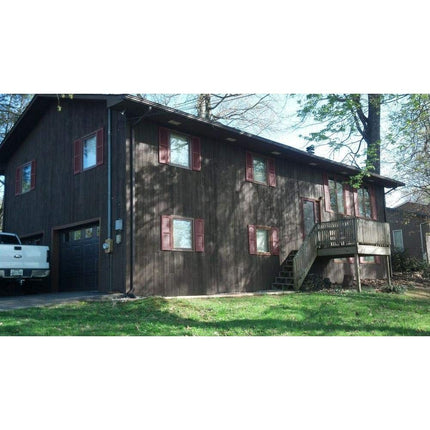 Ekena Millwork LL1C12X02400BD 12" W x 24" H Open Shutters with Center Slits Lifetime Vinyl Top with Fastener (Pair) Bordeaux