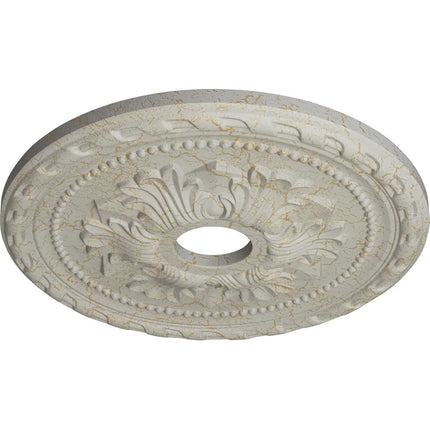 Ekena Millwork CM20PMPCC Palmetto Ceiling Medallion, Pot of Cream Crackle