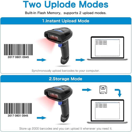 NETUM Wireless 1D Barcode Scanner – Bluetooth/USB/2.4G for Phone/Table/PC