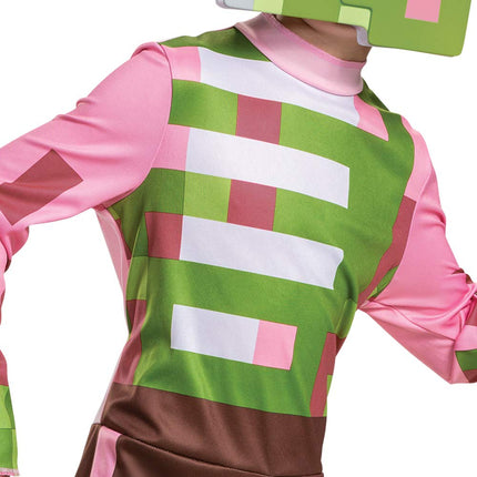 Disfraz de Halloween de Zombie Pigman de Minecraft para niños (Talla Grande 10/12)