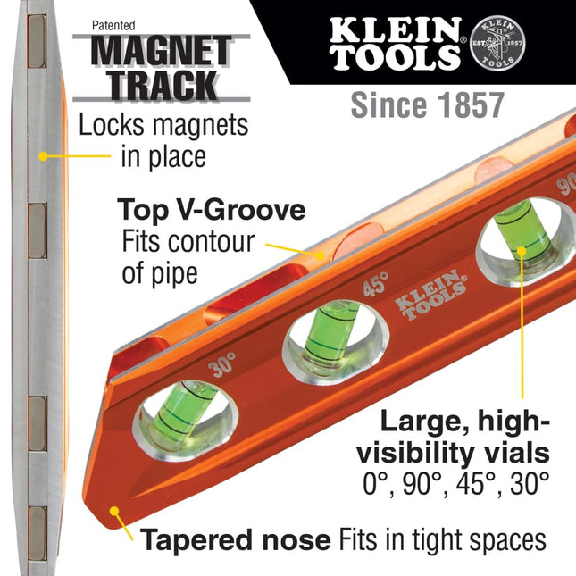 Klein Tools 80148 Conduit Bending Set, ACCU-Bend 3/4-Inch EMT Conduit Bender with Angle Setter and Magnetic Level Tool, 2-Piece