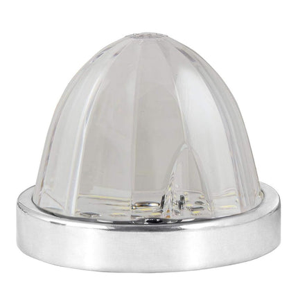 GG Grand General 81947 Warm White/Clear Classic Watermelon Surface Mount 18 LED Turn/Marker Light with Stainless Steel Bezel