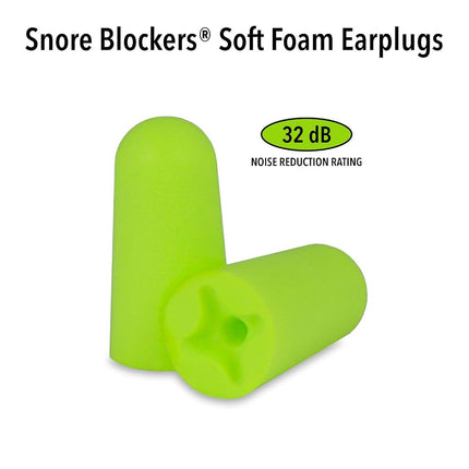 Mack's Snore BLOCKERS Soft Foam Earplugs - 100 Pair Tub - Individually Wrapped - Comfortable, High 32 dB Noise Reduction Ear Plugs for Snoring, Roommates and Travel Partners
