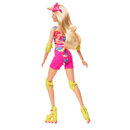 Barbie THE MOVIE, Margot Robbie as Barbie Doll, inLine Skating Outfit, iconic look from the film, neon skate gear, HRB04