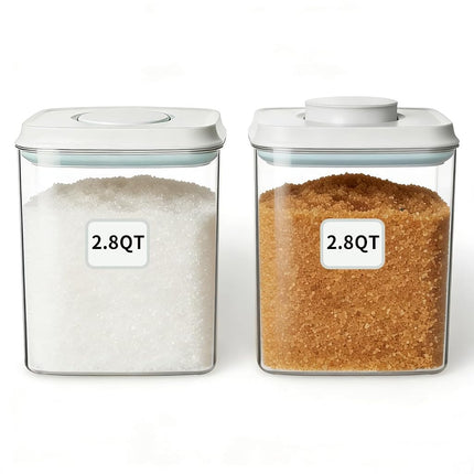 Food Storage Container Set 2.8 Qt ×2 with Lids, Ai
