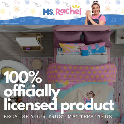 Franco Ms. Rachel Educational Adventures Kids Bedding Super Soft Microfiber Comforter and Sheet Set, 5 Piece Full Size, (Officially Licensed Product)