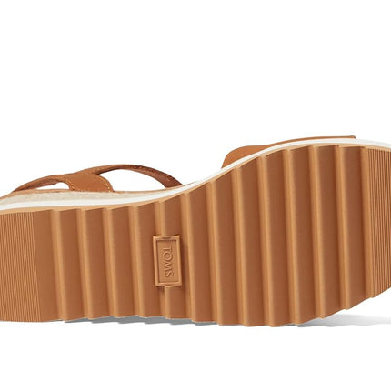 TOMS Women's Diana Sandal, Tan Leather, 9