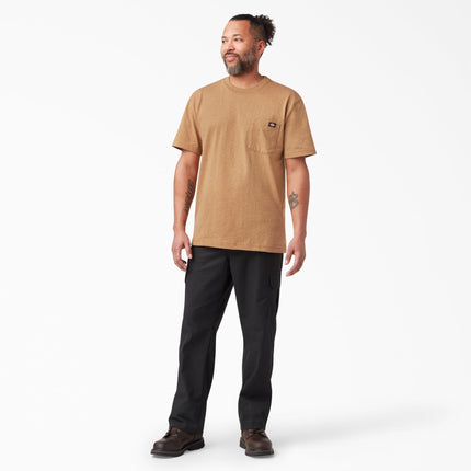 T-shirt ras du cou épais Dickies pour homme à manches courtes, couleur brun canard chiné, taille 4XL grand