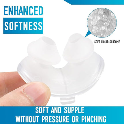 Replacement Cushions for AirFit P10 Nasal Pillow, 2-Pack, Ultra-Soft Silicone, Secure Fit, Leak-Free, Latex-Free (Large)