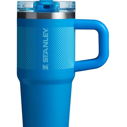 Vaso STANLEY Quencher ProTour con pajita abatible y tapa a prueba de fugas, 414 ml | Pajita y asa incorporadas | Compatible con portavasos para viajes | Vaso de acero inoxidable aislado | Sin BPA | Degradado Azure