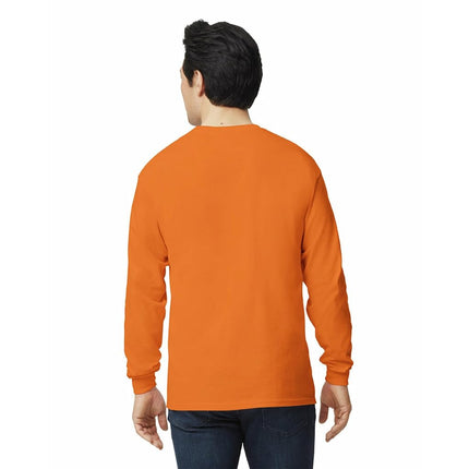 Gildan Men's, Ultra Cotton Long Sleeve T-Shirt, Style G2400, Safety Orange, S