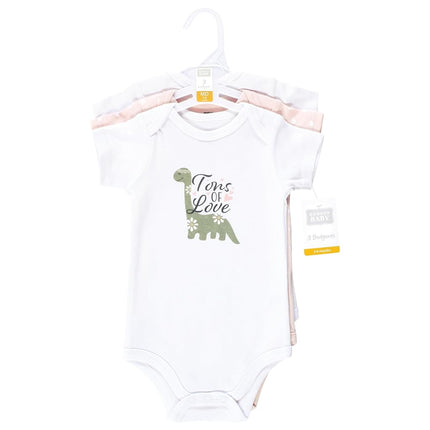 Hudson Baby Unisex Baby Cotton Bodysuits, Tons of Love, 3-6 Months