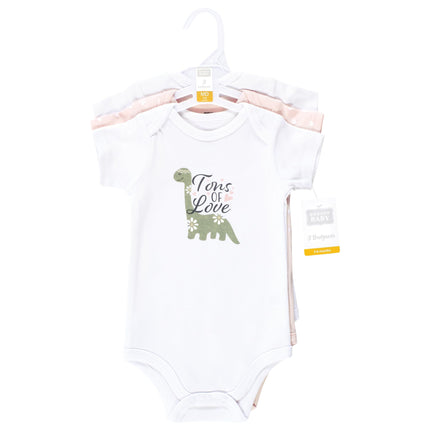 Hudson Baby Unisex Baby Cotton Bodysuits, Tons of Love, 9-12 Months