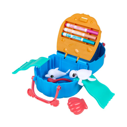 Crayola Scribble Scrubbie Pets, set de juego de animales marinos, juguete creativo para colorear y lavar, regalo para niños de 3, 4, 5 y 6 años