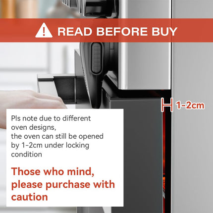 EUDEMON Childproof Oven Door Lock, Oven Front Lock Easy to Install and no Tools Need or Drill(1Pack,Black)