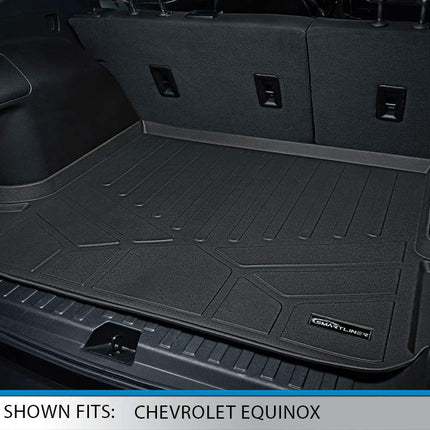 SMARTLINER Tapis de sol sur mesure 2 rangées et tapis de coffre noirs pour Chevrolet Equinox 2018-2019