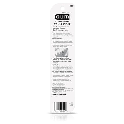 GUM Stimulator Handle with Conical Shaped Rubber Tip (6 x 1 count) 6 Stimulators