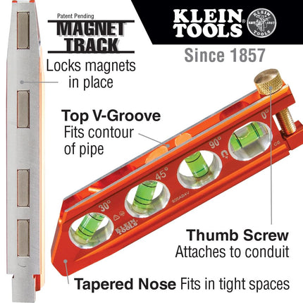 Klein Tools 80073 Reaming Driver Kit with Conduit Reamer, Conduit-Fitting and Reaming Screwdriver and Magnetic Level, 3-Piece