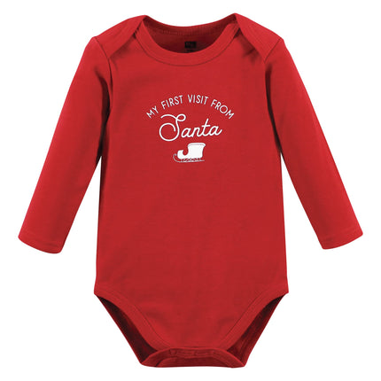Hudson Baby unisex-baby Cotton Long-sleeve Bodysuits, North Pole, 6-9 Months