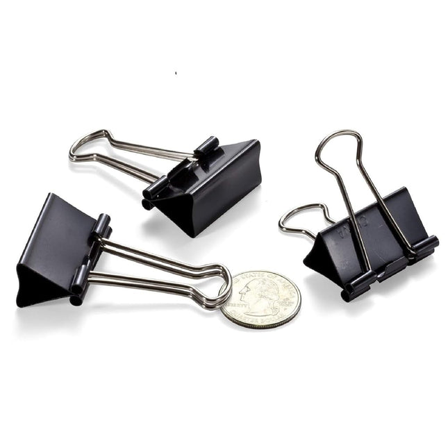 Officemate Medium Binder Clips, Black, 12 Count (Pack of 12)