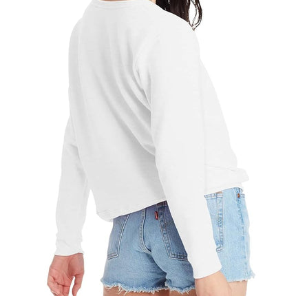 Sudadera Hanes EcoSmart de cuello redondo para mujer, 2XL, blanco