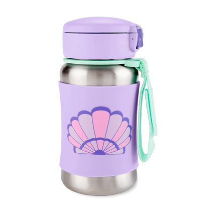 Skip Hop Spark Style Stainless Steel Straw Bottle - Seashell