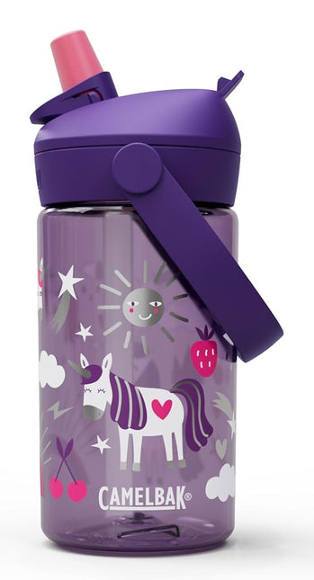 Camelbak THRIVE FLIP STRAW KIDS 14OZ – sport bottle – leak-proof – child-friendly size – easy drinking closure – Unicorn Party, size: OS