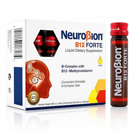 Neurobion B12 Forte 10 Vials x 10 ml packaging may