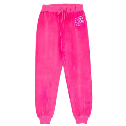 Barbie Velour Matching Family Zip Up Hoodie Pants Outfit Set Newborn to Adult Sizes (Newborn - 2XL), Pink, Medium