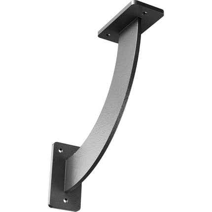 Ekena Millwork BKTM02X09X09BRHSV 2 inch W x 9 inch D x 9 inch H Bradford Steel Bracket, Hammered Silver