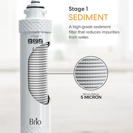 Brio NFMPP5M Water Filter, Polypropylene, White