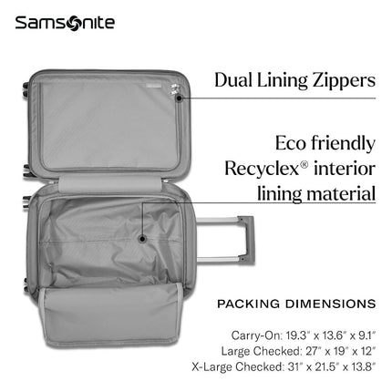 Samsonite Uplift Hardside, Silver Shimmer, Carry-On 19-Inch, Uplift Hardside