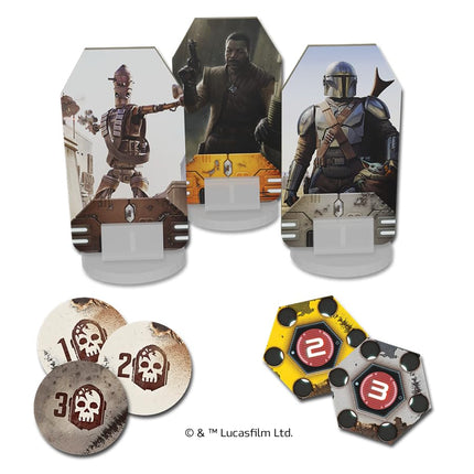 Unexpected Games Star Wars: The Mandalorian Adventures Board Game - Cooperative Missions Inspired by Season 1! Strategy Game for Kids and Adults, Ages 12+, 1-4 Players, 30-60 Minutes