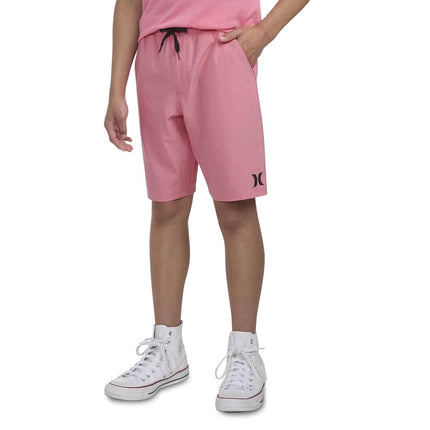 Pantalones cortos Hurley para niño, de meter, color coral desteñido, talla extragrande