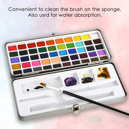 Grabie 50 Colour Watercolour Paint Set with Detail Paint Brushes
