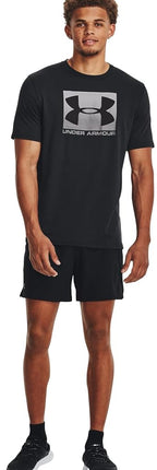 Under Armour Global Foundation Men's Short Sleeve T-Shirt, Boxed Black/Grey, Medium, Boxed Black/Grey, M