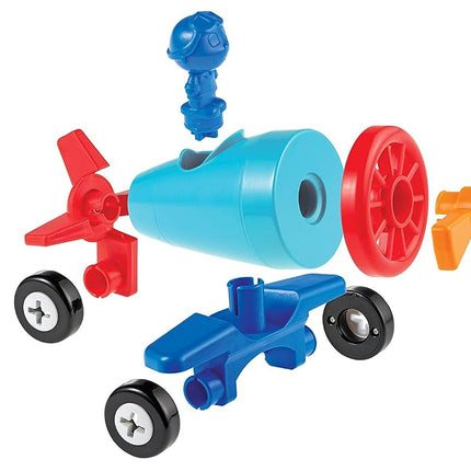 Learning Resources 1-2-3 Build It! Car-Plane-Boat, Fine Motor Toy, Kids Building Set